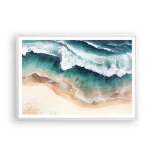 Poster in cornice bianca - L'eterno incontro - 100x70 cm