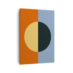 Quadro su tela - Stampe su Tela - Astrazione geometrica con colori contrastanti - 70x100cm - Composizione di caldo e freddo - Decorazione murale moderna per soggiorno e camera da letto ARTTOR