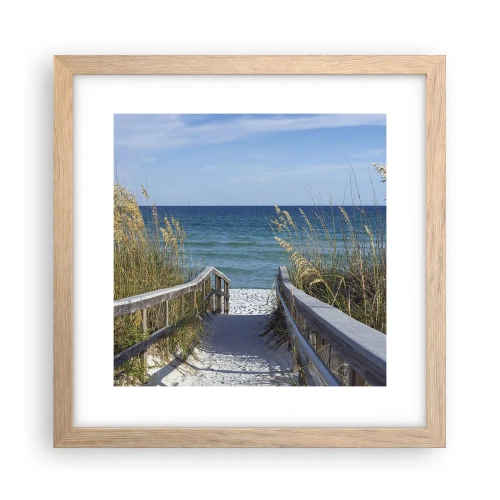 Poster in cornice rovere chiaro - Al sole, al vento - 30x30 cm