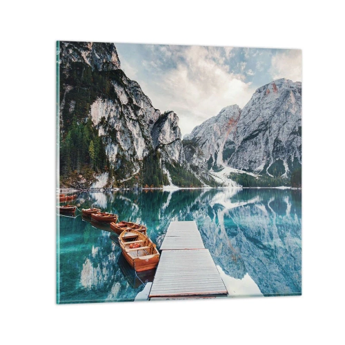 Quadro su vetro - Ti mostriamo la bellezza - 50x50 cm