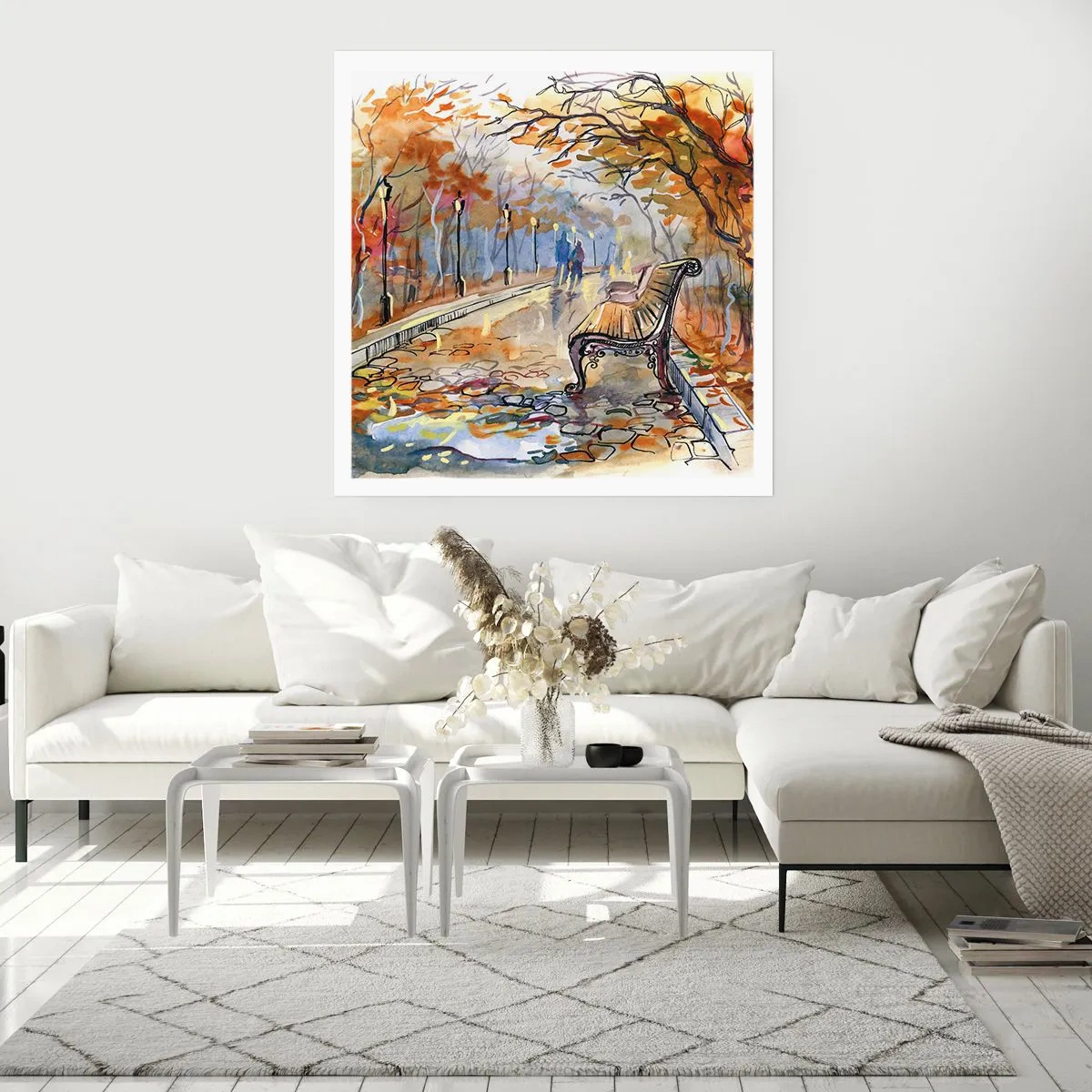 Poster - Passeggiando insieme l'autunno - 30x30 cm