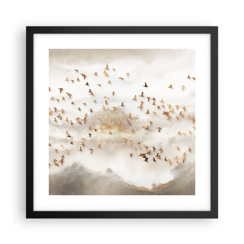 Poster in cornice nera - È giunto il momento... - 40x40 cm