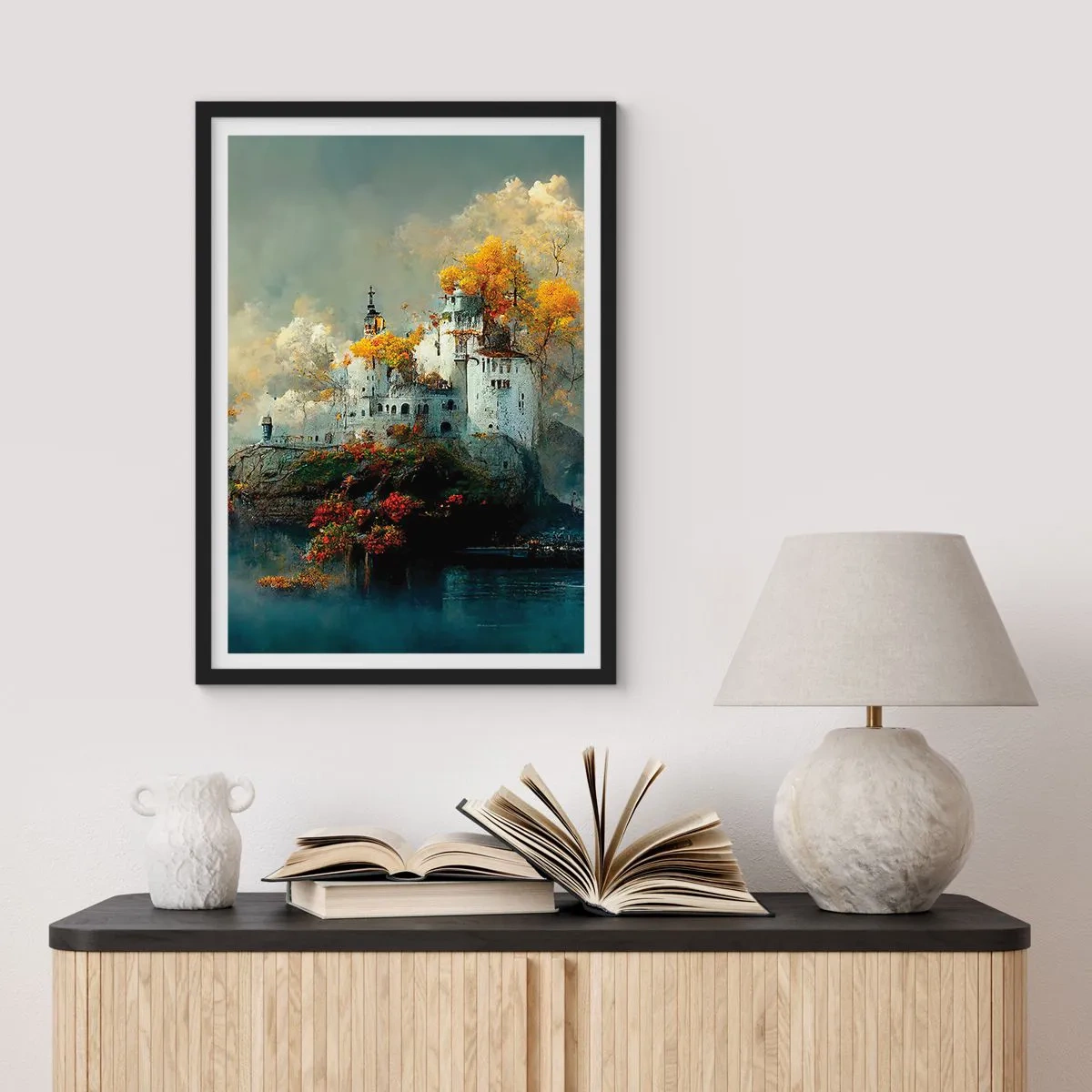 Poster in cornice nera - Inizio di una storia romantica - 61x91 cm