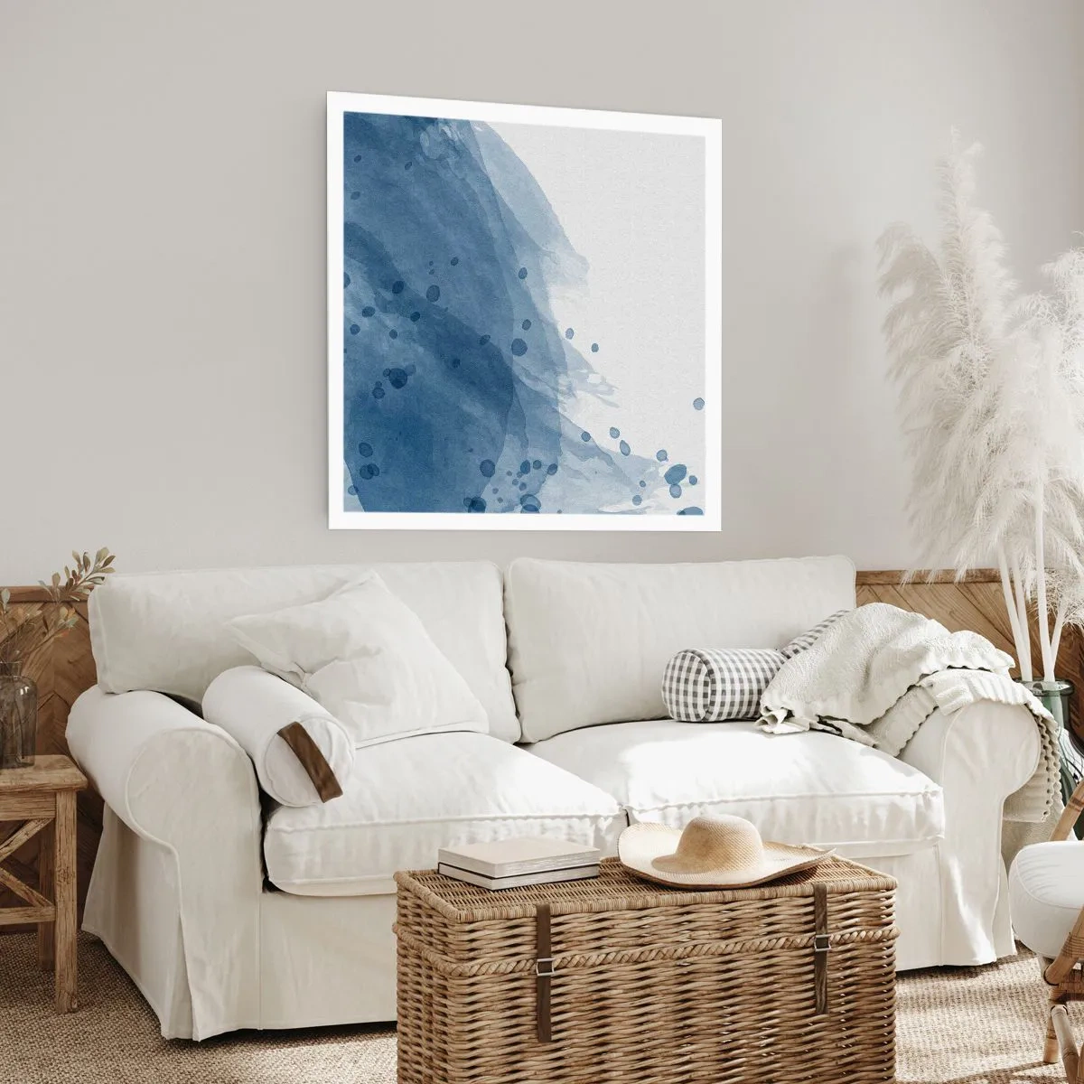 Poster - Tulle blu - 30x30 cm