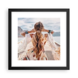 Poster in cornice nera - In cammino verso la felicità - 30x30 cm