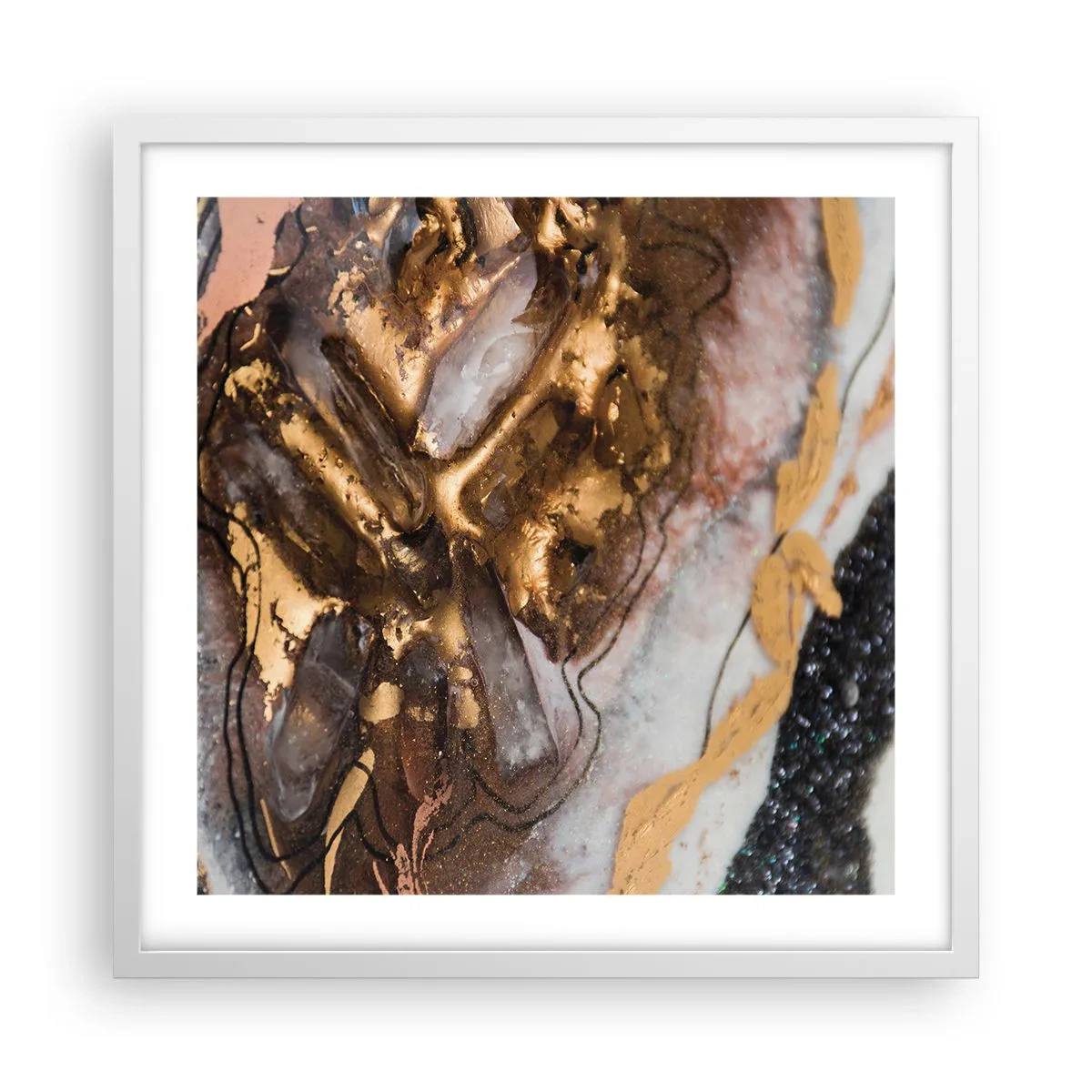 Poster in cornice bianca - L'elemento della terra - 50x50 cm