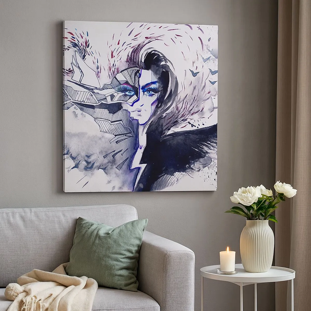 Quadro su tela - Stampe su Tela - Bella e demoniaca - 30x30 cm