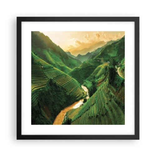 Poster in cornice nera - Valle del Vietnam - 40x40 cm