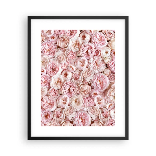 Poster in cornice nera - Coperto di rose - 40x50 cm