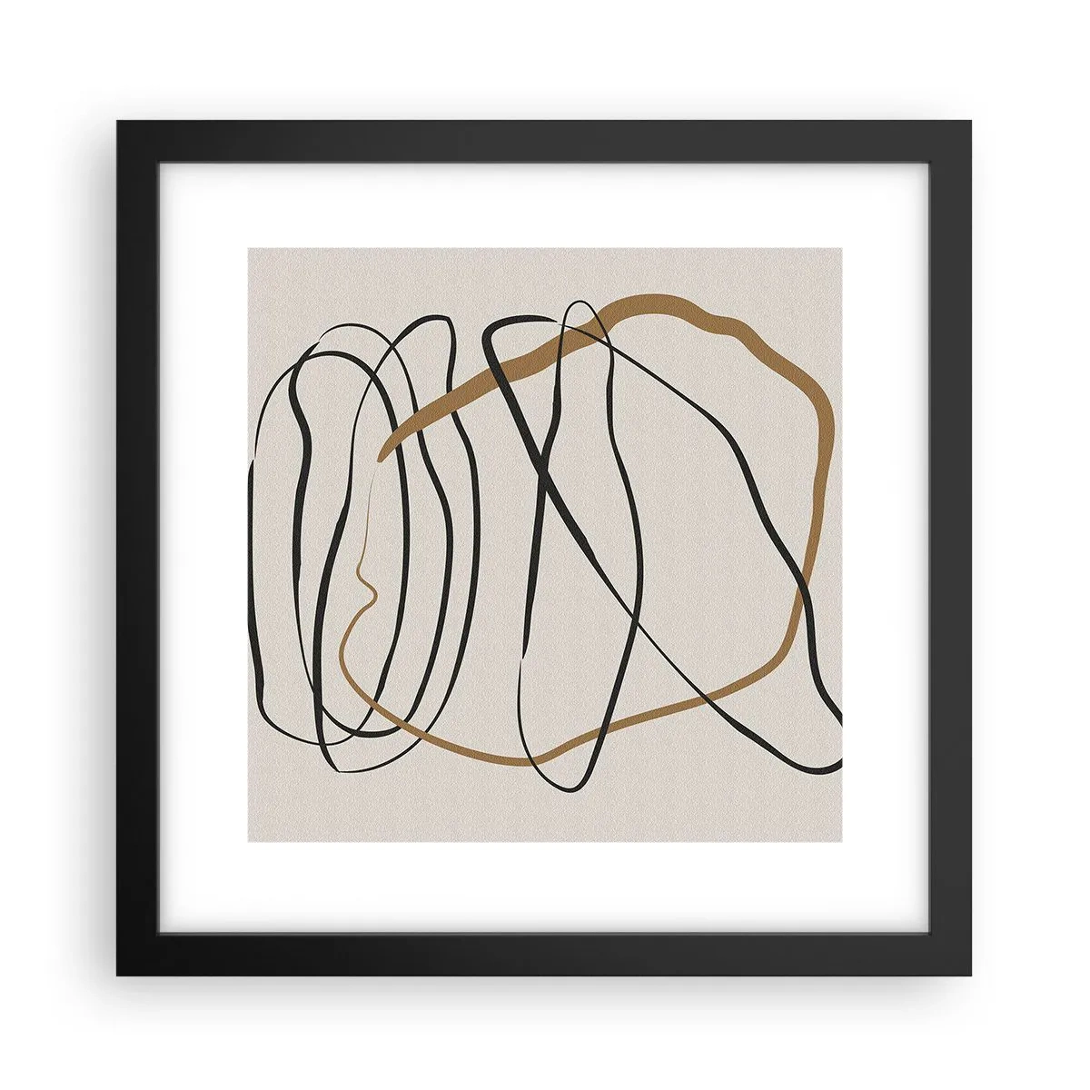 Poster in cornice nera - Composizione: danza intricata - 30x30 cm