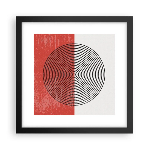 Poster in cornice nera - Dritto al centro - 30x30 cm