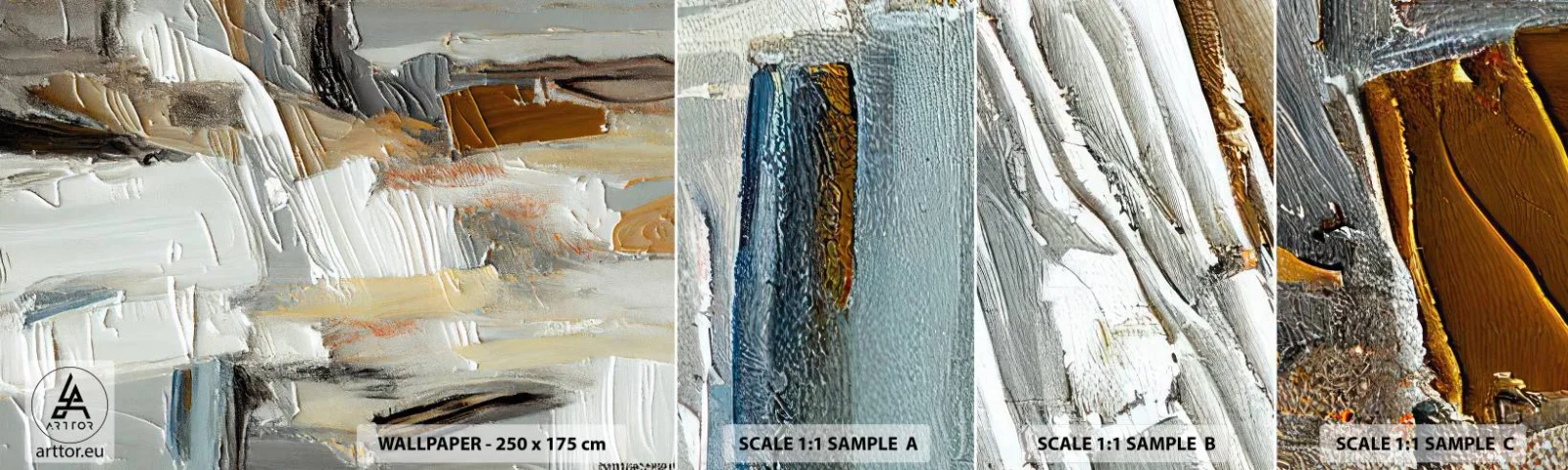 Campione Di Fotomurale Standard Eco - Strati colorati - Pezzo, Colore, Pittura - 100x30 cm