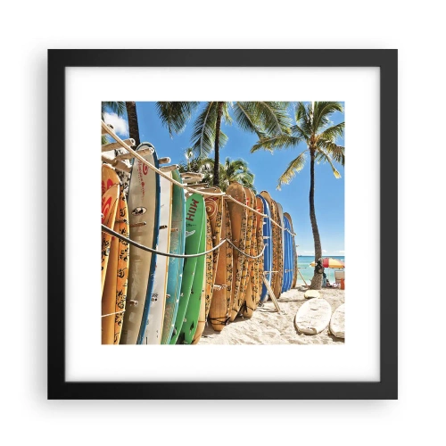 Poster in cornice nera - Divertimento sotto il sole - 30x30 cm