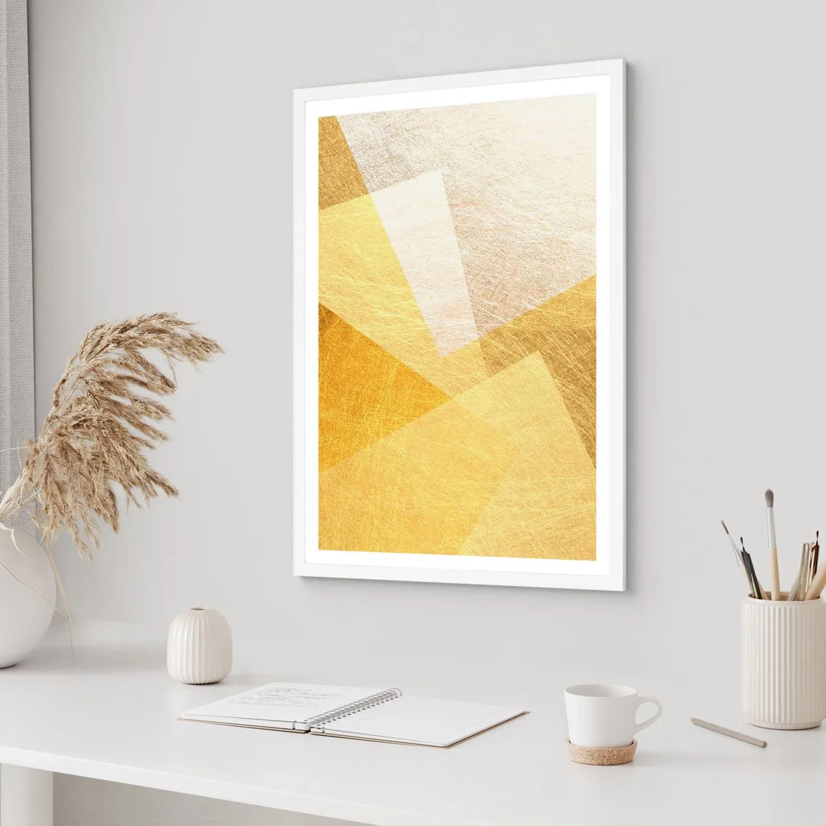 Poster in cornice bianca - La pace della geometria - 40x50 cm