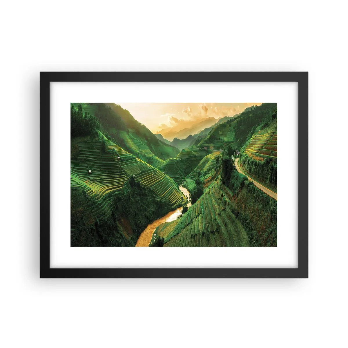 Poster in cornice nera - Valle del Vietnam - 40x30 cm