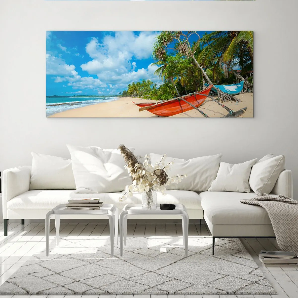 Quadro su vetro - La bellezza dei tropici - 100x40 cm