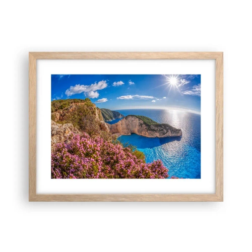 Poster in cornice rovere chiaro - Le mie grosse vacanze greche - 40x30 cm