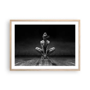Poster in cornice rovere chiaro - La concentrazione dell'energia della danza - 70x50 cm