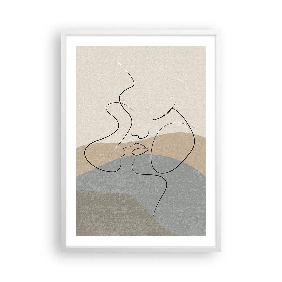 Poster in cornice bianca - Come un tocco di pennello - 50x70 cm