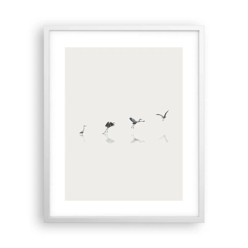 Poster in cornice bianca - Quattro semplici passi - 40x50 cm