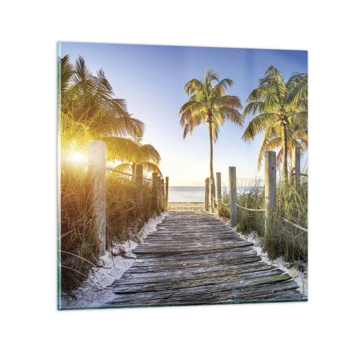 Quadro su vetro - Dritto in paradiso - 40x40 cm