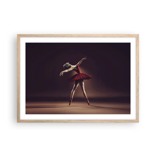 Poster in cornice rovere chiaro - Prima ballerina - 70x50 cm