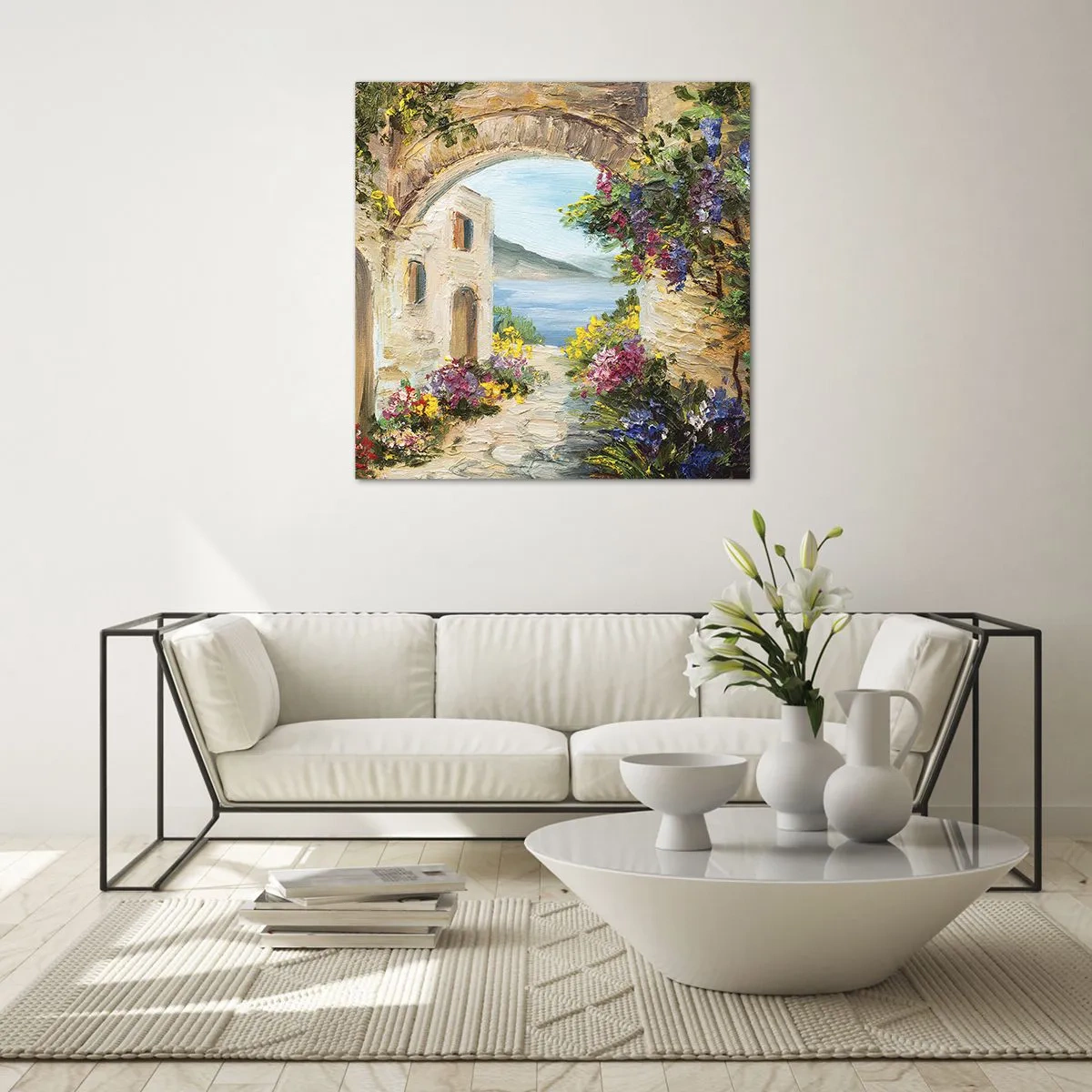 Quadro su vetro - La bellezza della provincia costiera - 70x70 cm