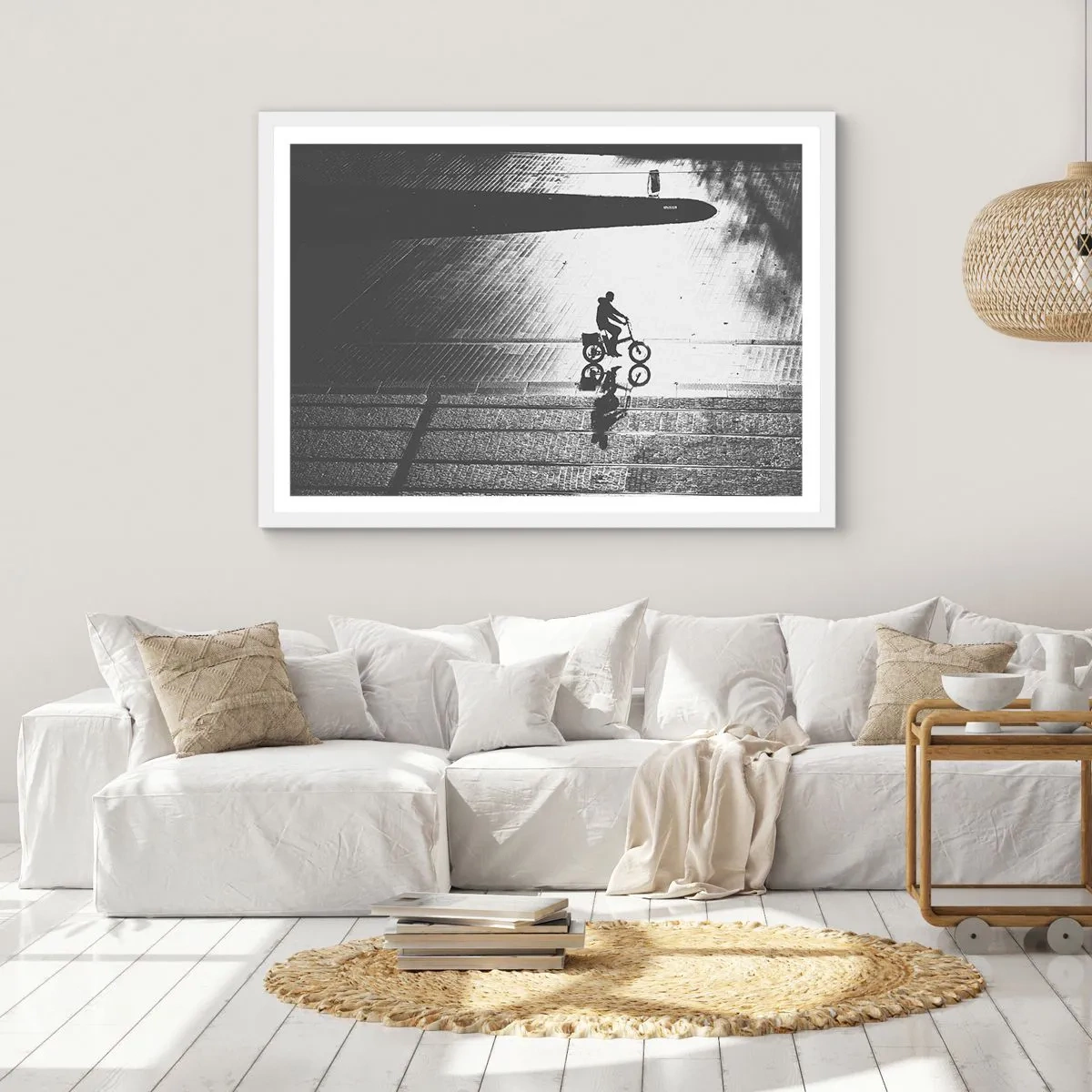 Poster in cornice bianca - Avanti, attraverso la città - 91x61 cm