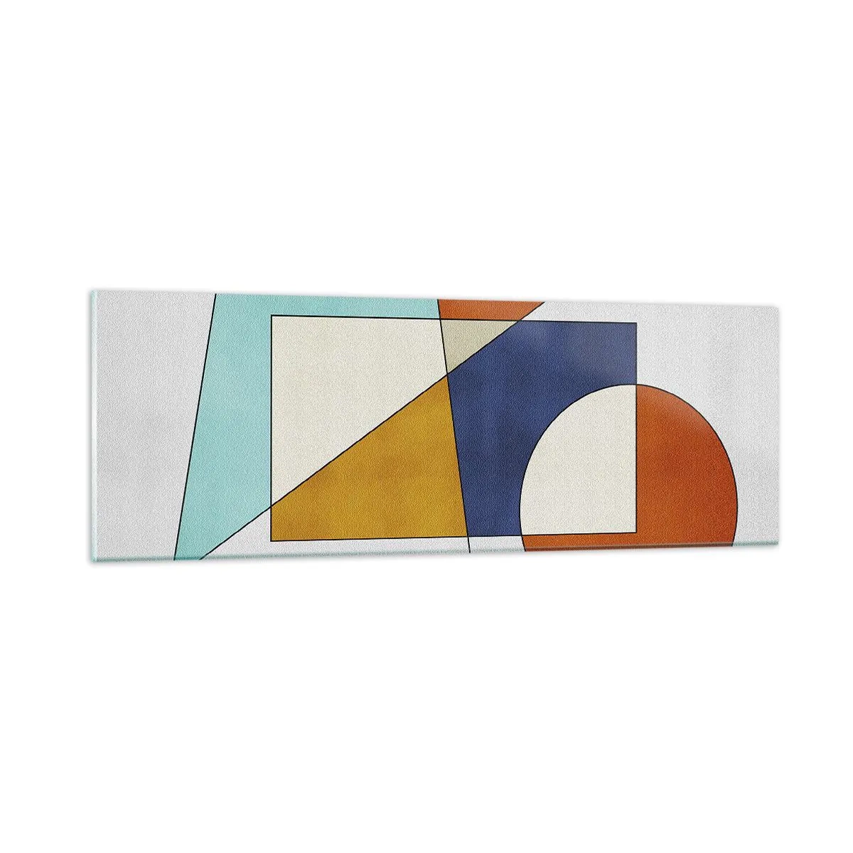 Quadro su vetro - Astrazione: gioco modernista - 90x30 cm