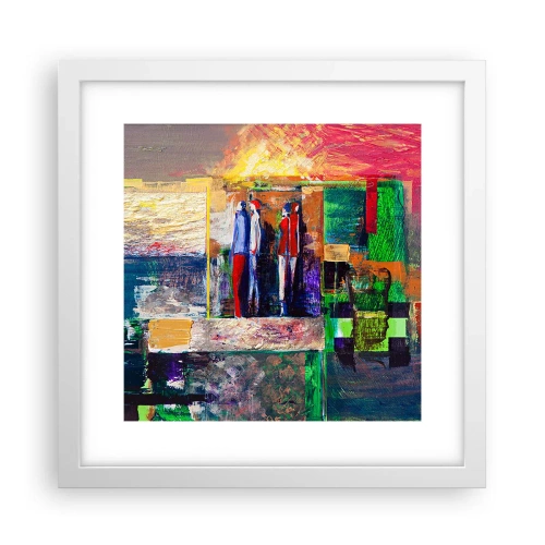 Poster in cornice bianca - Relazioni ed emozioni - 30x30 cm