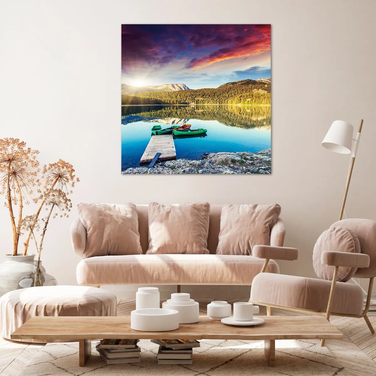 Quadro su tela - Stampe su Tela - Sull'acqua liscia come uno specchio - 30x30 cm