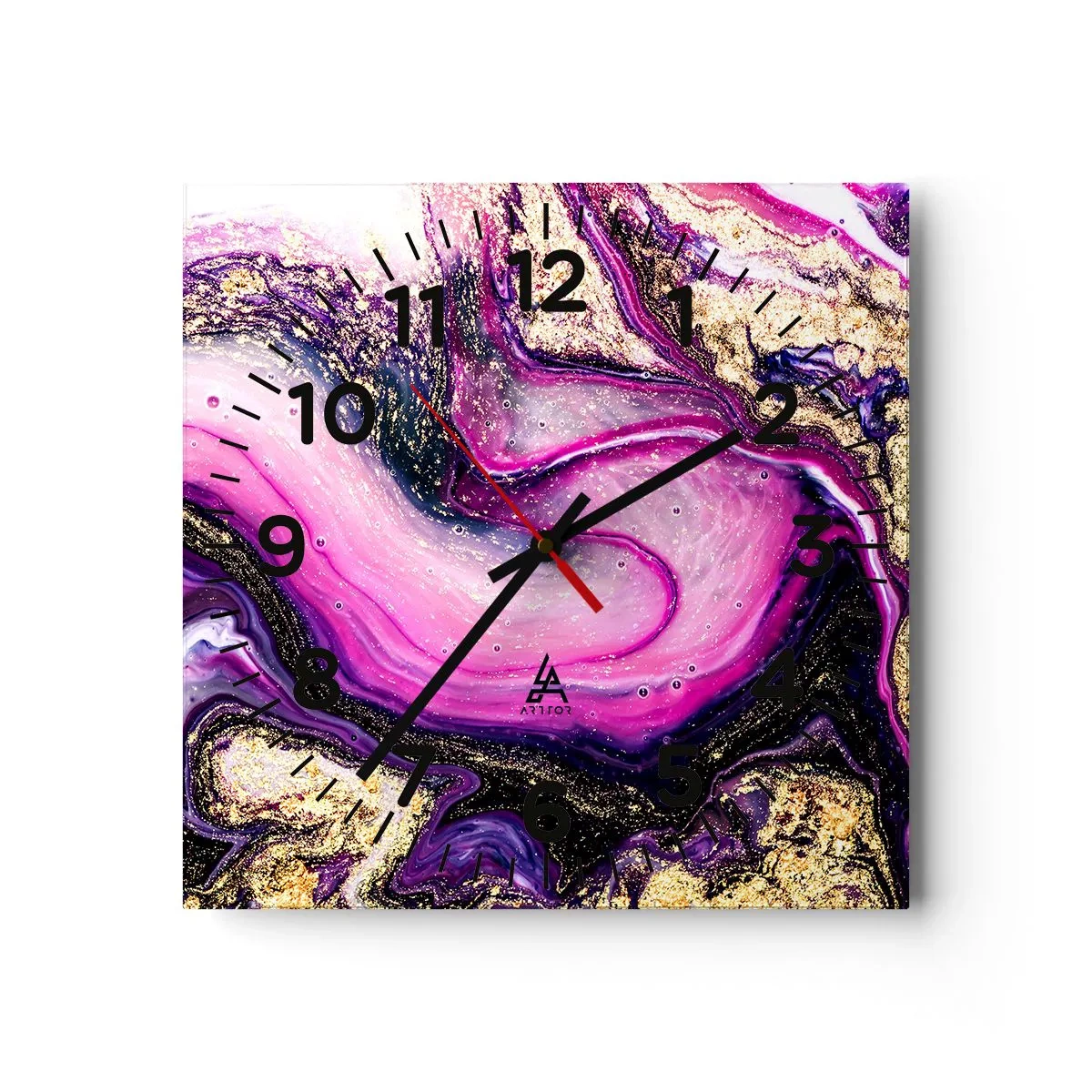 Orologio da parete - Orologio in Vetro - Un attimo dietro le quinte - 40x40 cm