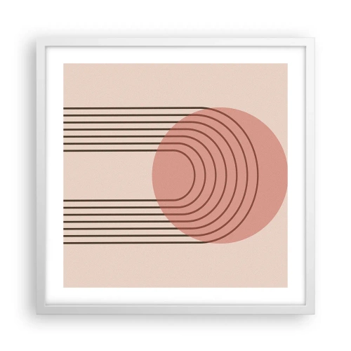 Poster in cornice bianca - Attrazione irresistibile - 50x50 cm