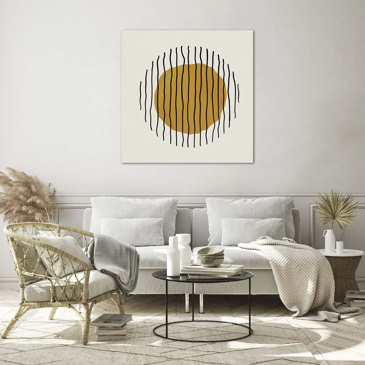 Quadro su vetro - Astrazione fremente di calore - 50x50 cm