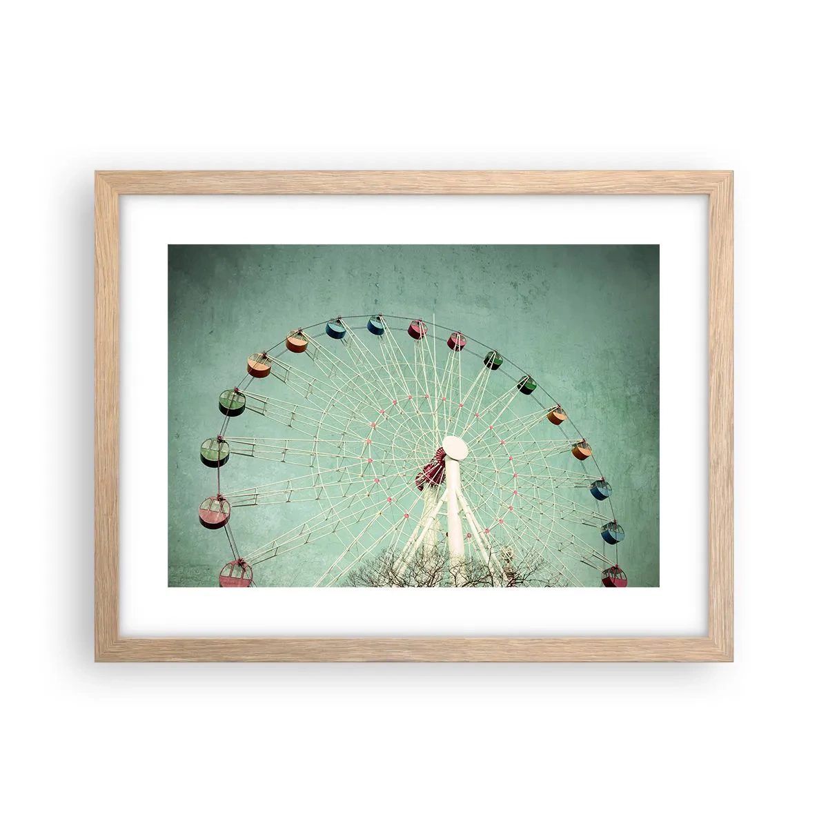 Poster in cornice rovere chiaro - Venite a divertirvi - 40x30 cm