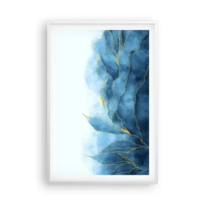 Poster in cornice bianca - Blu nell'oro - 61x91 cm