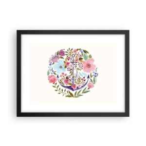 Poster in cornice nera - Il bel sogno del marinaio - 40x30 cm