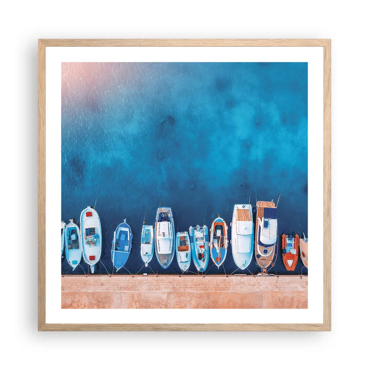 Poster in cornice rovere chiaro - In una fila - 60x60 cm