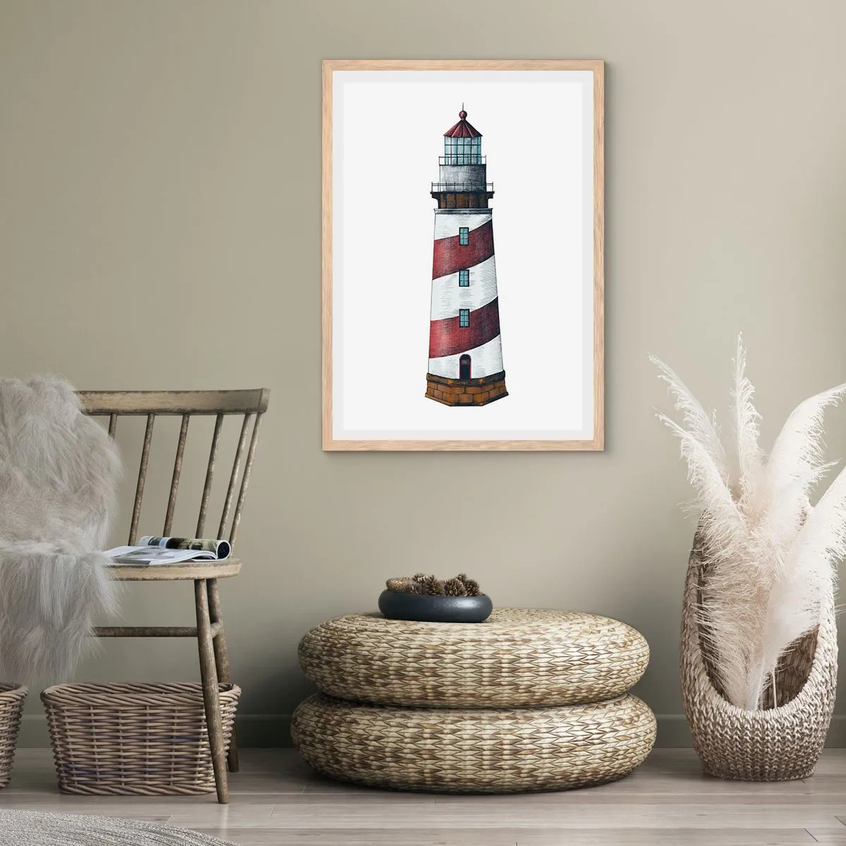 Poster in cornice rovere chiaro - Sempre di guardia - 61x91 cm