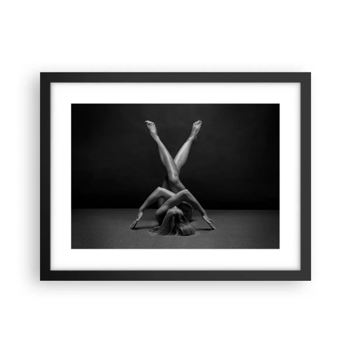 Poster in cornice nera - Geometria del nudo - 40x30 cm