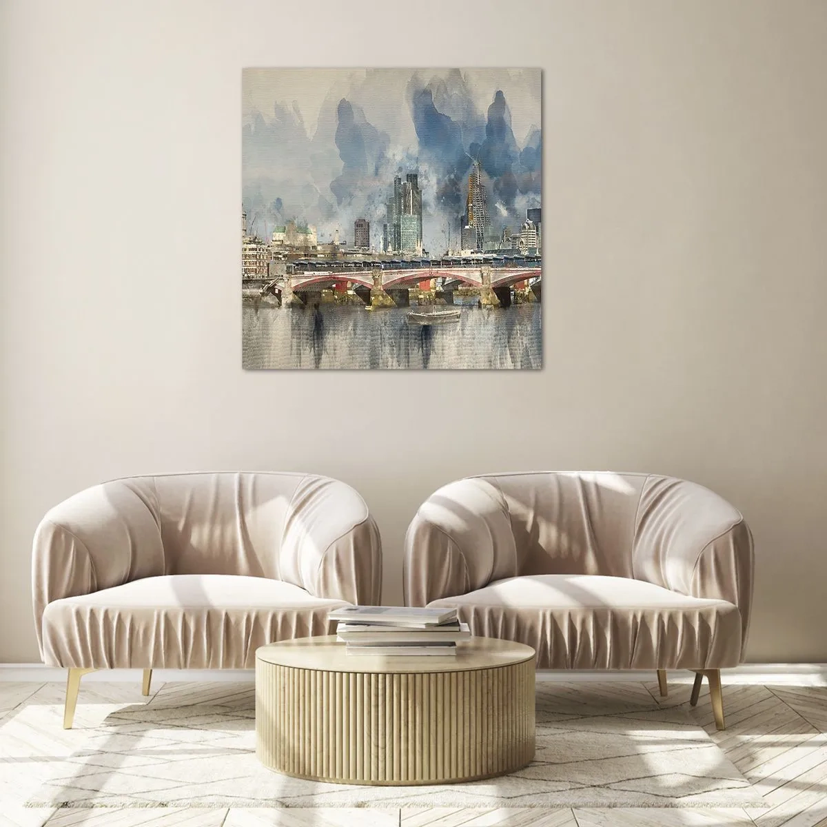 Quadro su vetro - Londra in tutta la sua bellezza - 40x40 cm