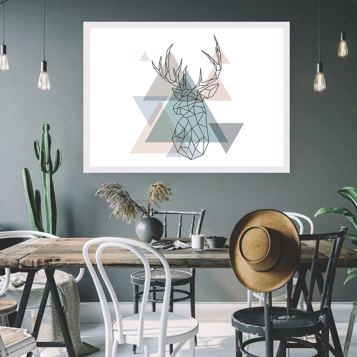 Poster - Nel bosco geometrico - 50x40 cm