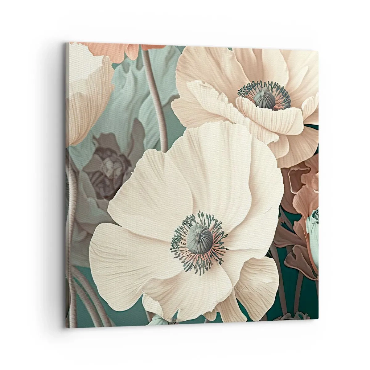 Quadro su tela - Stampe su Tela - Il sussurro dei papaveri - 60x60 cm