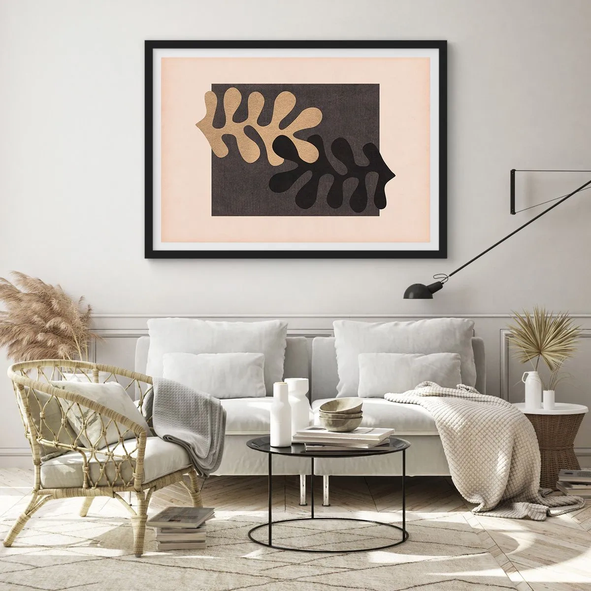 Poster in cornice nera - Assenza e completamento - 91x61 cm