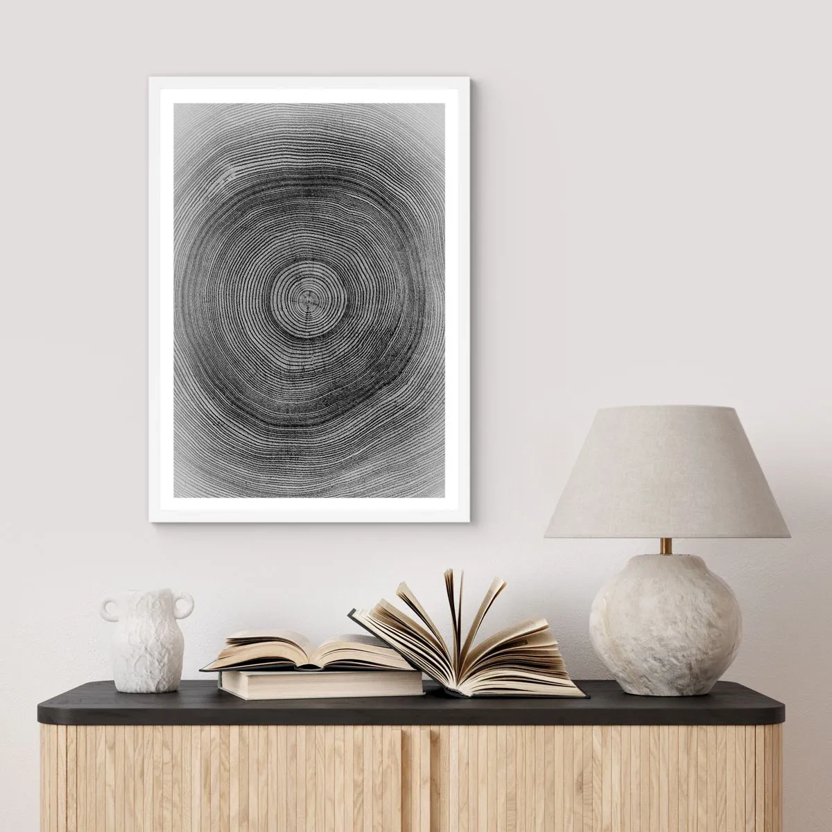 Poster in cornice bianca - I segni del tempo - 50x70 cm