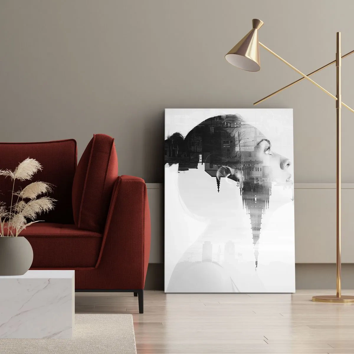 Quadro su tela - Stampe su Tela - Sui due lati del vetro - 55x100 cm