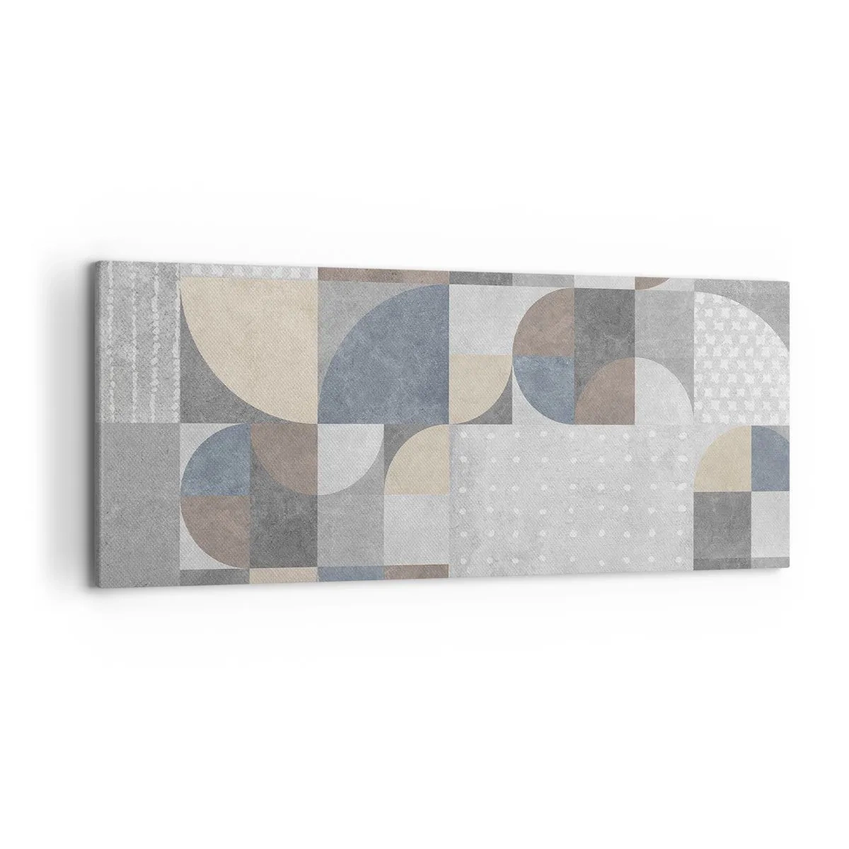 Quadro su tela - Stampe su Tela - Motivo geometrico in tonalità pastello - 120x50cm - Fantasia di ceramica - Decorazione murale moderna per soggiorno e camera da letto ARTTOR