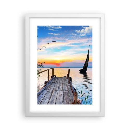 Poster in cornice bianca - Buona sera - 30x40 cm