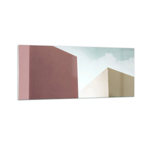 Quadro su vetro - Geometria di un'estate assolata - 100x40 cm