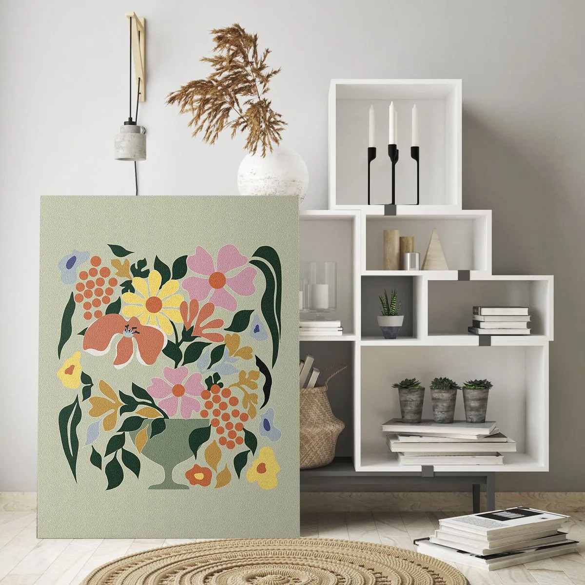 Quadro su vetro - Bouquet pieno di vita - 70x100 cm